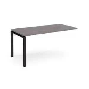 Image of Adapt add on unit single 1600mm x 800mm - Black frame and grey oak top