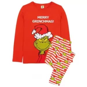 Image of The Grinch Womens/Ladies Christmas Pyjama Set (S) (Red/Green/White)