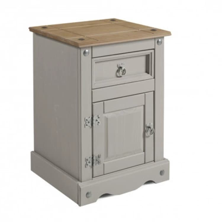 Image of MERCERS FURNITURE Corona Grey Wax Medium Pot Cupboard 5060765290332