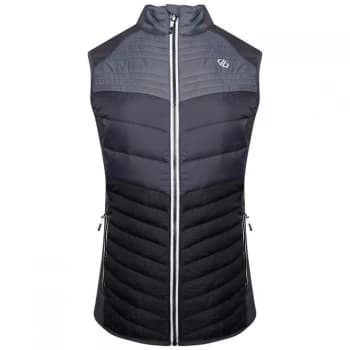 Image of Dare2B Surmount Wool Baffled Bodywarmer - Black/Ebony