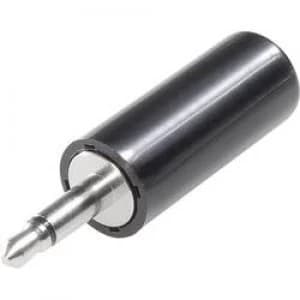 Image of 3.5mm audio jack Plug straight Number of pins 2 Mono Black Cliff P6