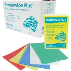 Image of Envirowipe Plus Heavy-Duty Cleaning Cloths (50x36) Blue PK25