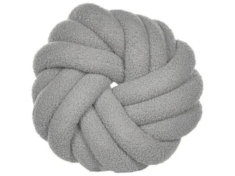 Image of Beliani Throw Cushion Akola Boucle 31 X 31cm Grey Solid