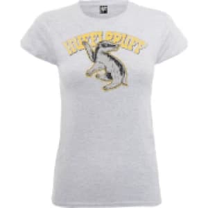 Image of Harry Potter Hufflepuff Womens Grey T-Shirt - L