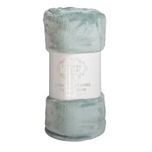 Image of Gallery Flannel Fleece Throw - Duck Egg