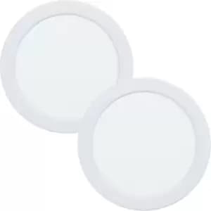 Image of 2 PACK Wall / Ceiling Flush Downlight 166mm White Spotlight 10.5W 4000K LED