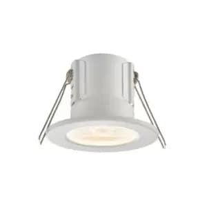 Image of Netlighting Shieldeco Fire Rated Integrated LED Bathroom Recessed Light Matt Whi