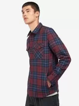 Image of Barbour Cannich Check Overshirt, Red, Size 2XL, Men