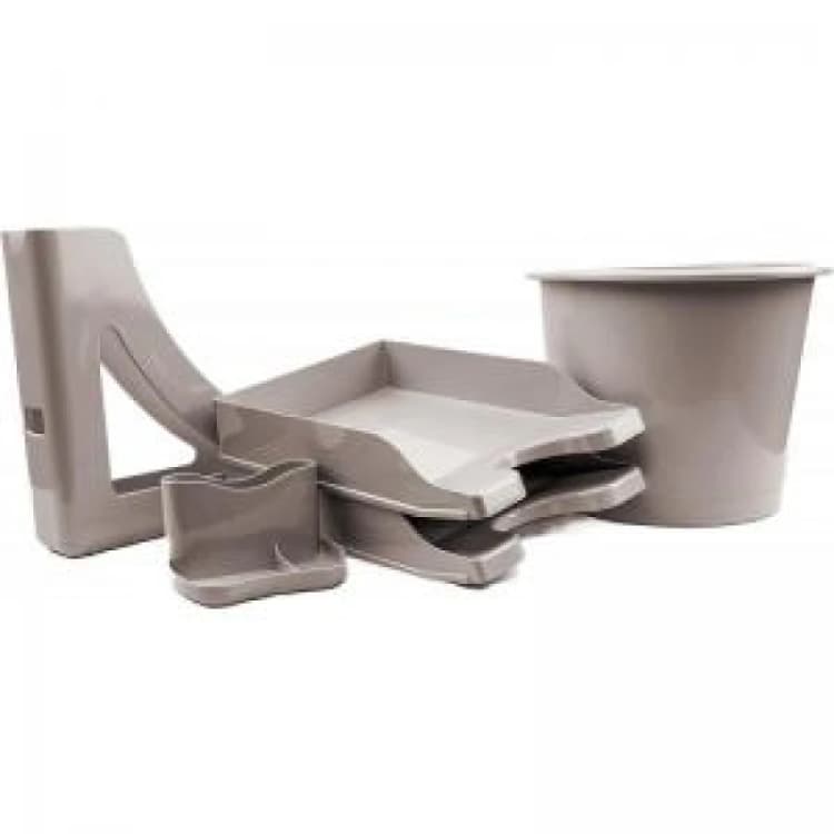 Image of Deflecto Desk Accessory Starter Kit Warm Grey - CP175YTWGY