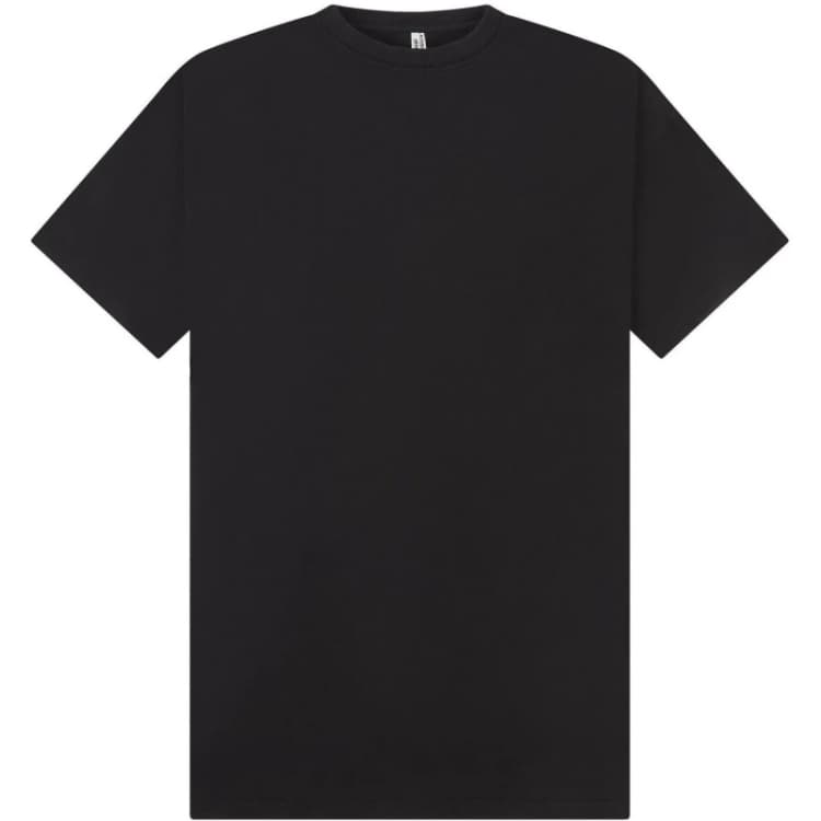 Image of Casual Classics Mens Acid Wash Combed Ringspun Cotton Tall Oversized T-Shirt in Jet Black Size: Small Jet Black Male S