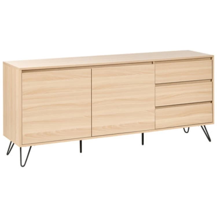 Image of Beliani 2 Door Sideboard Cardigan Light Brown