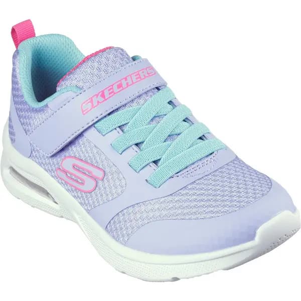 Image of Skechers Girls Microspec Max - Racer Gal Pull On Trainers UK Size 12.5 (EU 31)