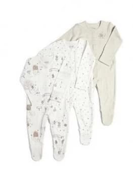 Image of Mamas & Papas Bee Sleepsuits 3 Pack Baby Unisex