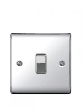 Image of British General Electrical Raised 1G 2-Way Switch - Polished Chrome