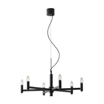 Image of Fan Europe Karol - 6 Candle Ceiling Pendant, Slate-Grey, E14