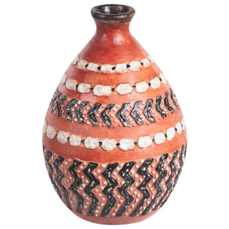 Image of Beliani Decorative Vase Kumu Ceramic 36cm Brown