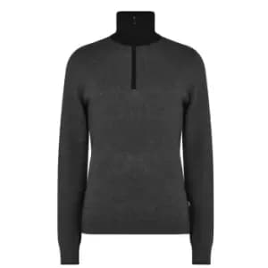 Image of Boss Padas Quarter Zip Jumper - Grey