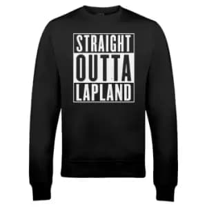 Image of Straight Outta Lapland Christmas Sweatshirt - Black - XL