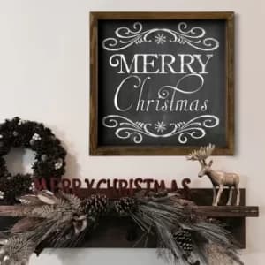 Image of KZM374 Brown White Black Decorative Framed MDF Painting