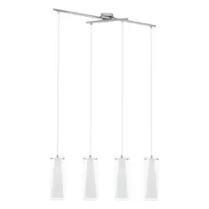 Image of Pinto - 4 Light Ceiling Pendant Bar Polished Chrome, E27 - Eglo