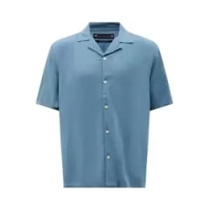 Image of AllSaints AllSaints Venice Short Sleeve Shirt Mens - Blue