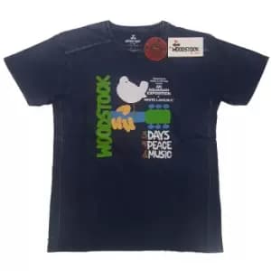 Image of Woodstock - Poster Unisex XX-Large Snow Wash T-Shirt - Blue