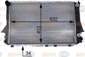 Image of x1 Behr Heat Exchanger 8MK376715-264 Genuine replacement part for Car Made in CN