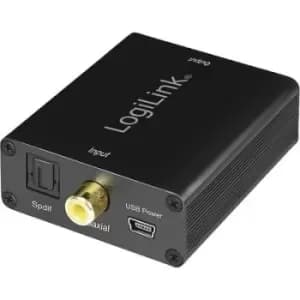 Image of LogiLink CA0101 CA0101 Toslink / RCA / Jack Audio/phono Adapter Black