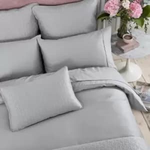 Image of Ted Baker 250 Thread Count Plain Dye Double Duvet Cover, Silver