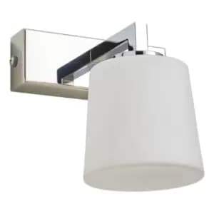 Image of Spa Parga 1 Light Wall Light Opal Glass and Chrome