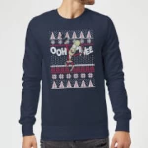 Image of Rick and Morty Ooh Wee Christmas Sweatshirt - Navy - 3XL