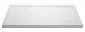 Image of Wickes Rectangle 45mm White Cast Stone Shower Tray - 1700 x 800mm