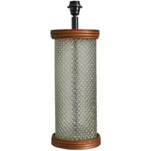 Image of Minisun - Wooden & Seeded Glass Table Lamp Base