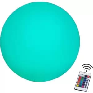 Image of HOMCOM Round Waterproof LED Light Rechargeable 16 Modes Wireless w/ Remote 35cm