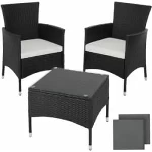 Image of Tectake - Rattan garden furniture set Lucerne - garden tables and chairs, garden furniture set, outdoor table and chairs