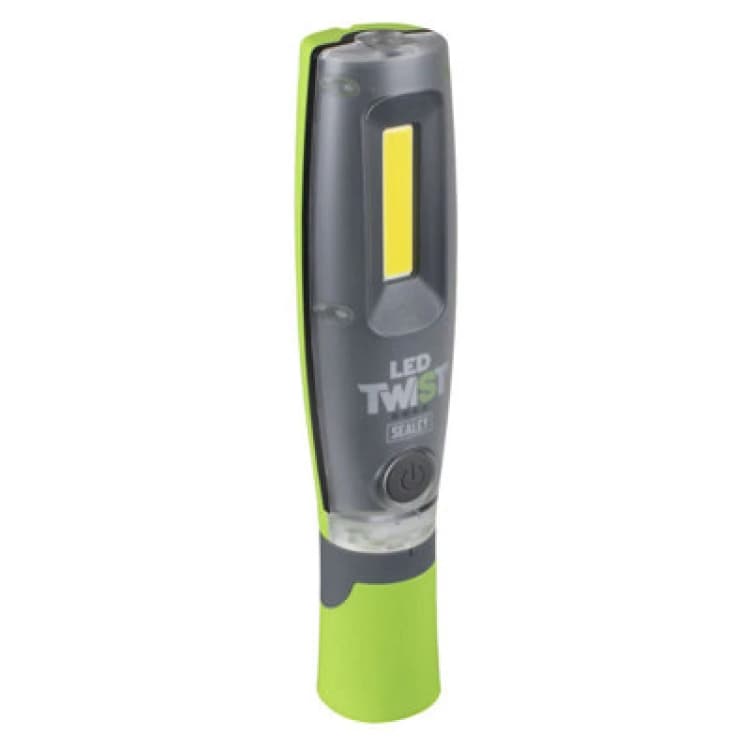 Image of Sealey Rechargeable 16W COB LED Twist Magnetic Inspection Lamp LED2001G Colour: Green