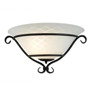 Image of Torchiere - 1 Light Indoor Wall Uplighters Black, E27 - Elstead
