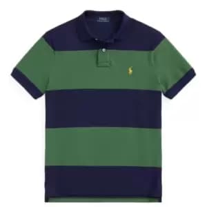Image of Polo Ralph Lauren Polo Block Stripe Polo Shirt Mens - Blue