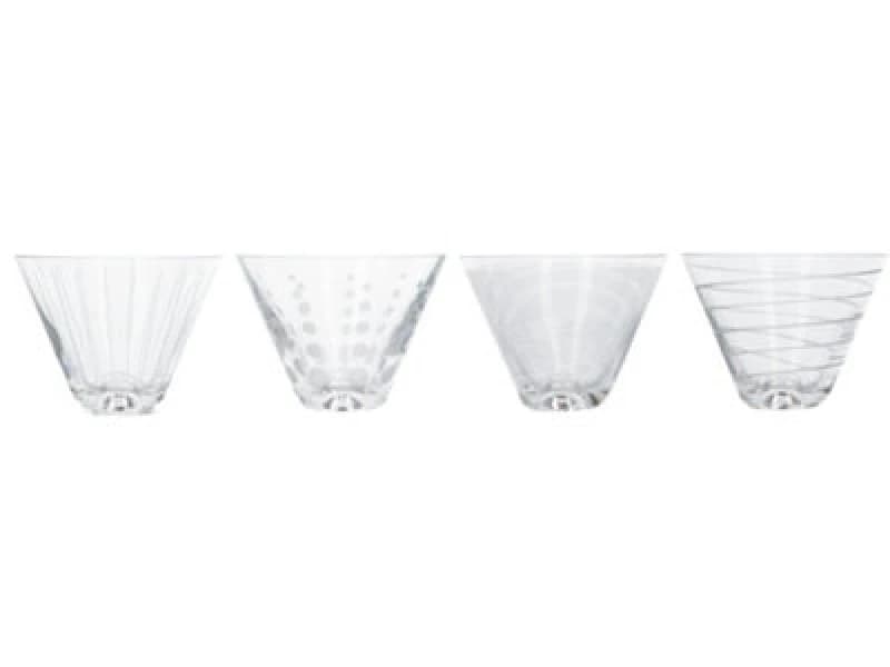 Image of Mikasa Cheers Set of 4 Stemless Martini
