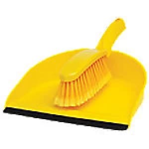 Image of Robert Scott Dustpan and Brush Set Soft Yellow