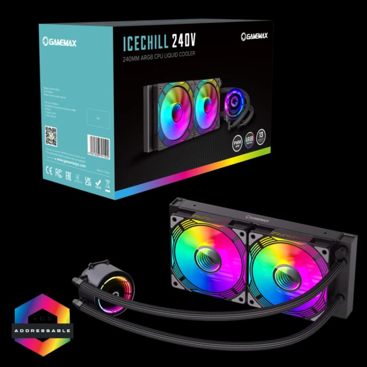 Image of GameMax Ice Chill 240V AIO ARGB Water Cooler Black