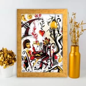 Image of AC237801148 Multicolor Decorative Framed MDF Painting