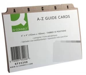 Image of Q Connect Guidecards 6x4 A-z Buff