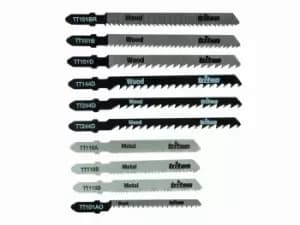 Image of Triton 959528 Jigsaw Blade Set 10pce Wood / Metal