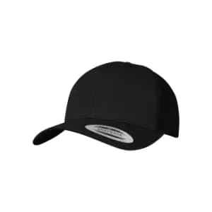 Image of Flexfit Unisex Retro Trucker Cap (One Size) (Black)
