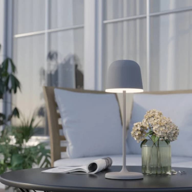 Image of EGLO Mannera Touch Dimmable Outdoor Table Lamp Grey