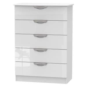 Image of Indices 5-Drawer Chest of Drawers - White