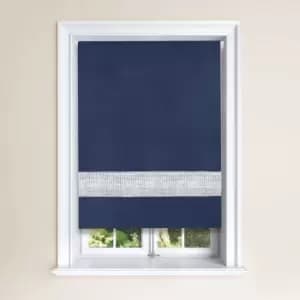 Image of Diamante Roller Blind Navy 1.5 x 1.6 M