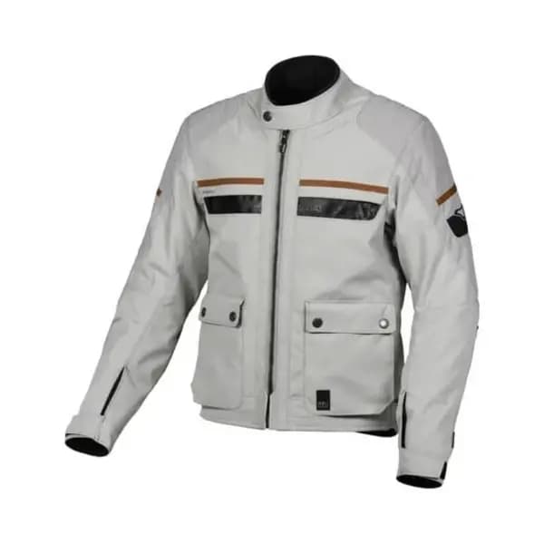 Image of Macna Oryon waterproof Motorcycle Textile Jacket, grey, Size 2XL