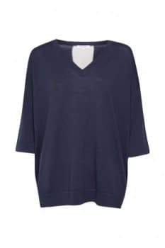 Image of Great Plains Marley Merino Back Stripe Jumper Blue